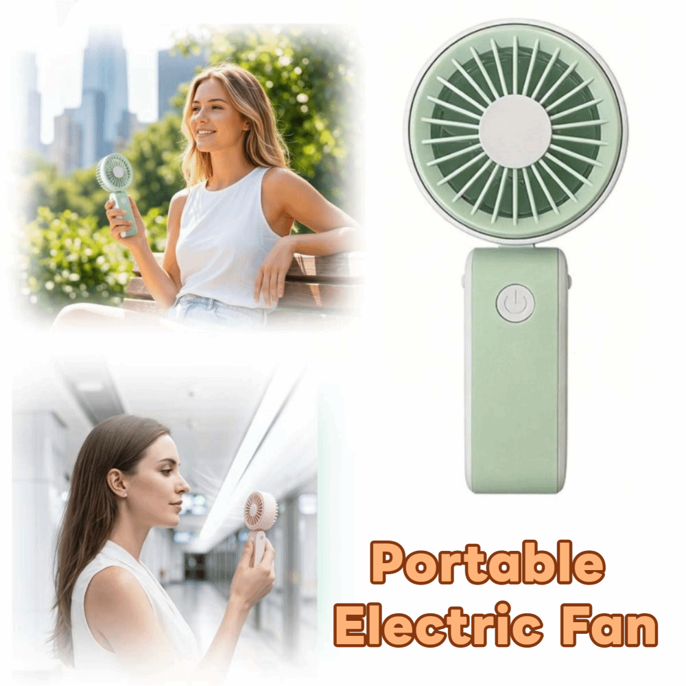 Compact Foldable Portable Electric Fan Quiet Operation 3 Speeds Neck Hanging Small Fan Rechargeable Low Noise Handheld Mini Fan for 3.7V500MAh Travel