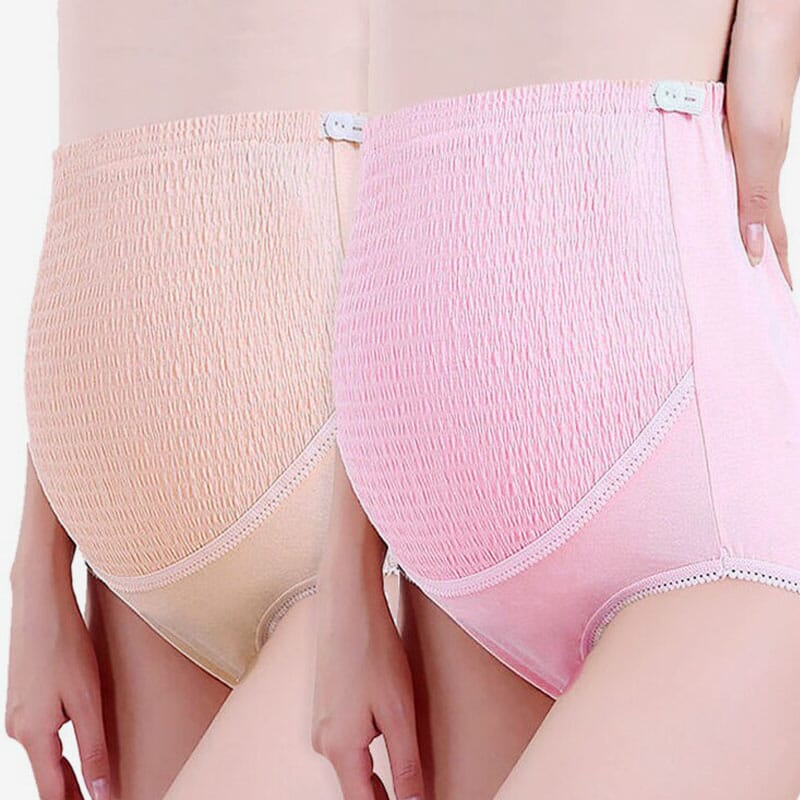 Adjustable High Waist Maternity Panties - 4 Pcs