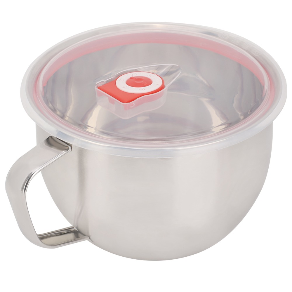 Practical 304 Stainless Steel Noodle Bowl 1300ml Lunch Box Food Storage Container For Travel