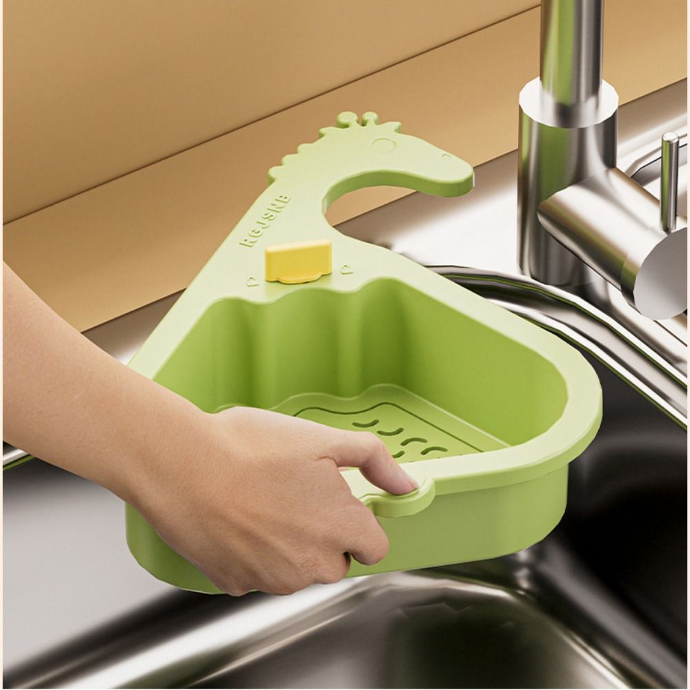 2pcs Durable Punch-free Sink Drain Basket Creative Triangular Multi-functional Pool Detachable Easy To Clean Plastic Water Filter Rack Kitchen