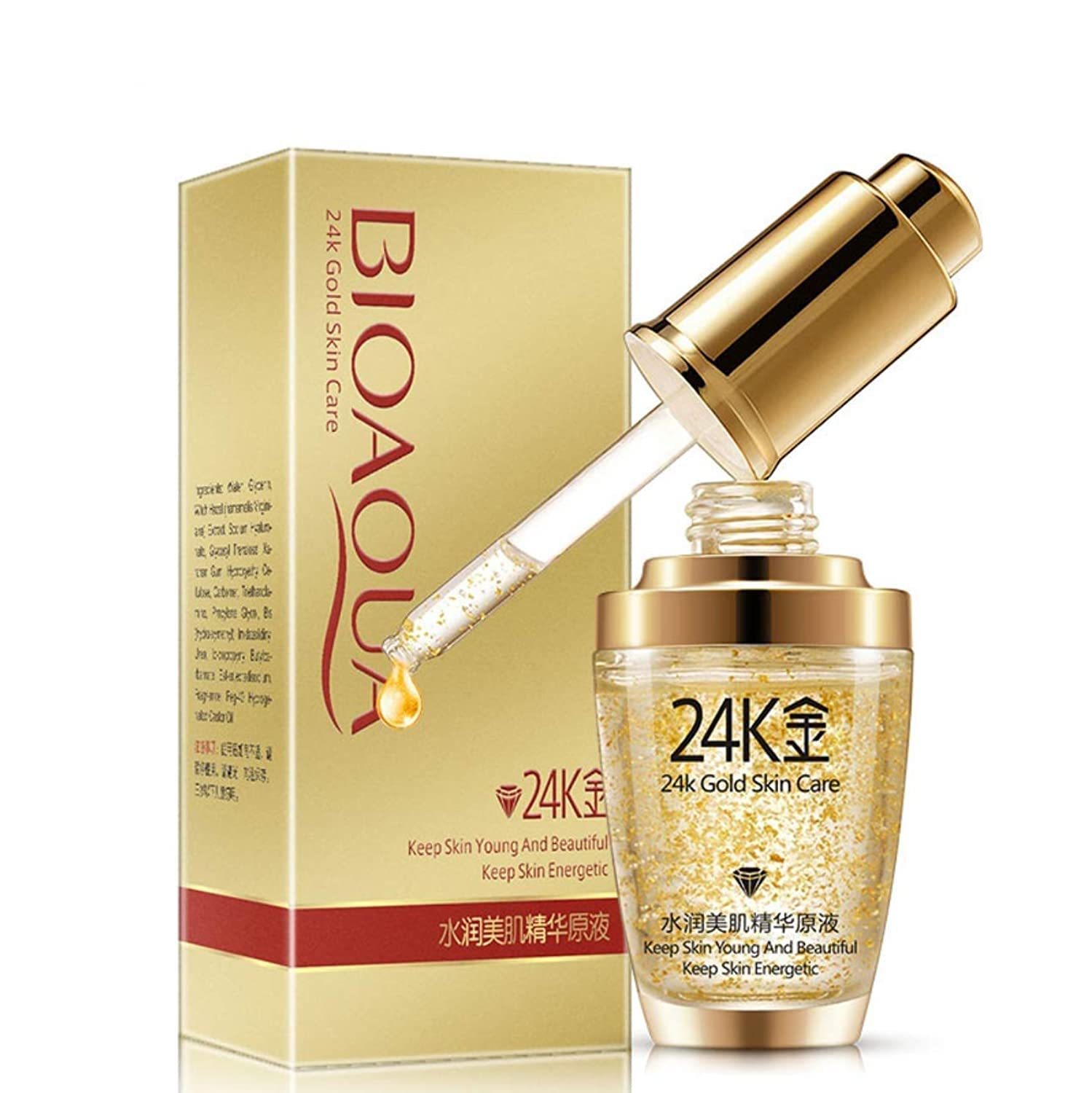Bio aqua 24K Gold Essence Skin Moisturising Hyaluronic Acid Serum , 30Ml