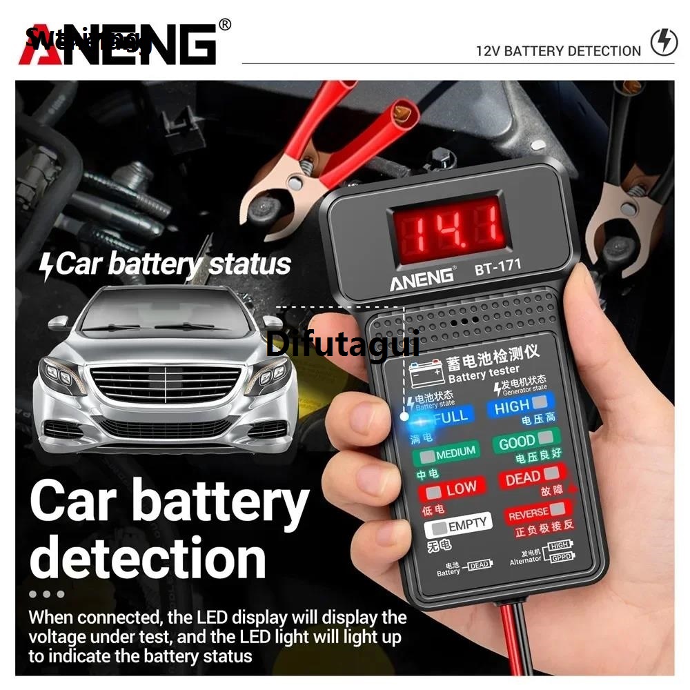 Difutagui Wenefang Sutuiying ANENG BT-171 Multifunctional Battery Testers 12V Auto Repair Industry Fifty 2025 percent discount Hot Selling Detection with LED Reverse Display Screen Electrician Tool