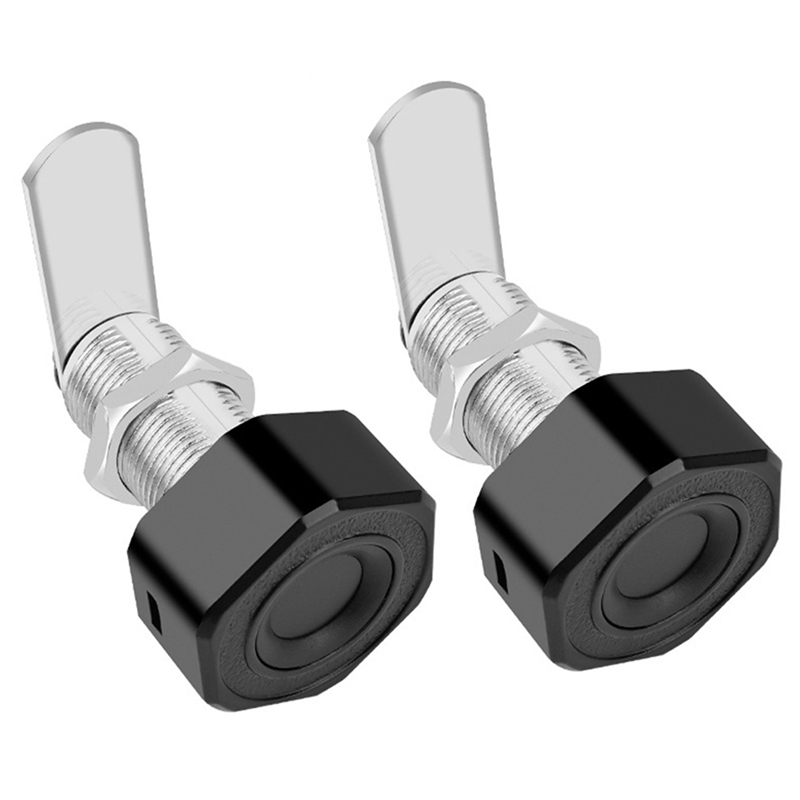 2X Tuya APP Remote Control Smart Fingerprint Cabinet Drawer Strongbox Mailbox Electric Lock Black L20mm