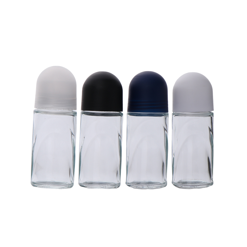 Clear Glass Roller Bottles 50ml Extra Large Roll On Perfume Oil Bottle Underarm Anti Sweat Gel Sample Test Essential Oil