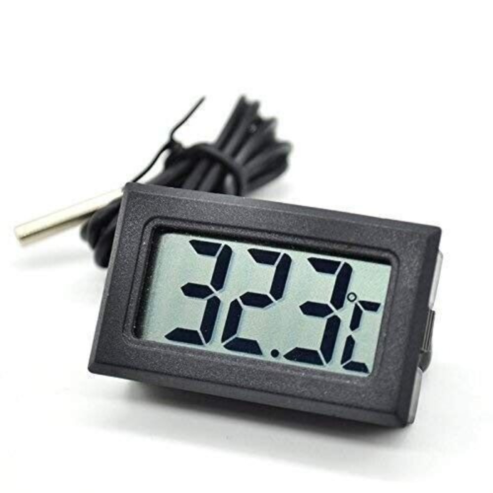 2pcs Durable Home Supply Fridge Freezer Temperature Gauge Temperature Measuring Tool Digital LCD Thermometer Fish Tank Thermometer