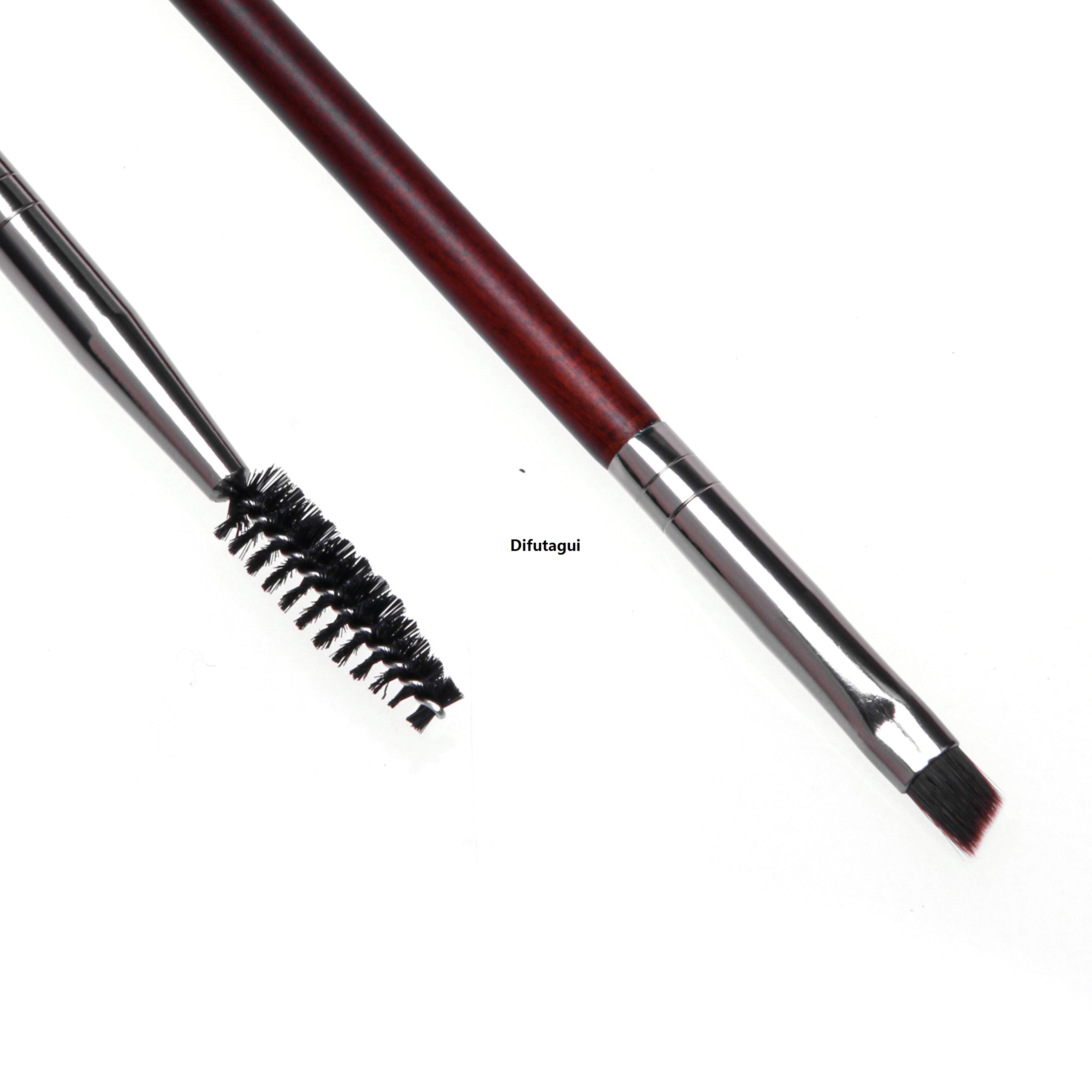 Difutagui Private Label Single Makeup Eyebrow Brush Luxury Cosmetic Tools Double Ended Eyebrow Brush