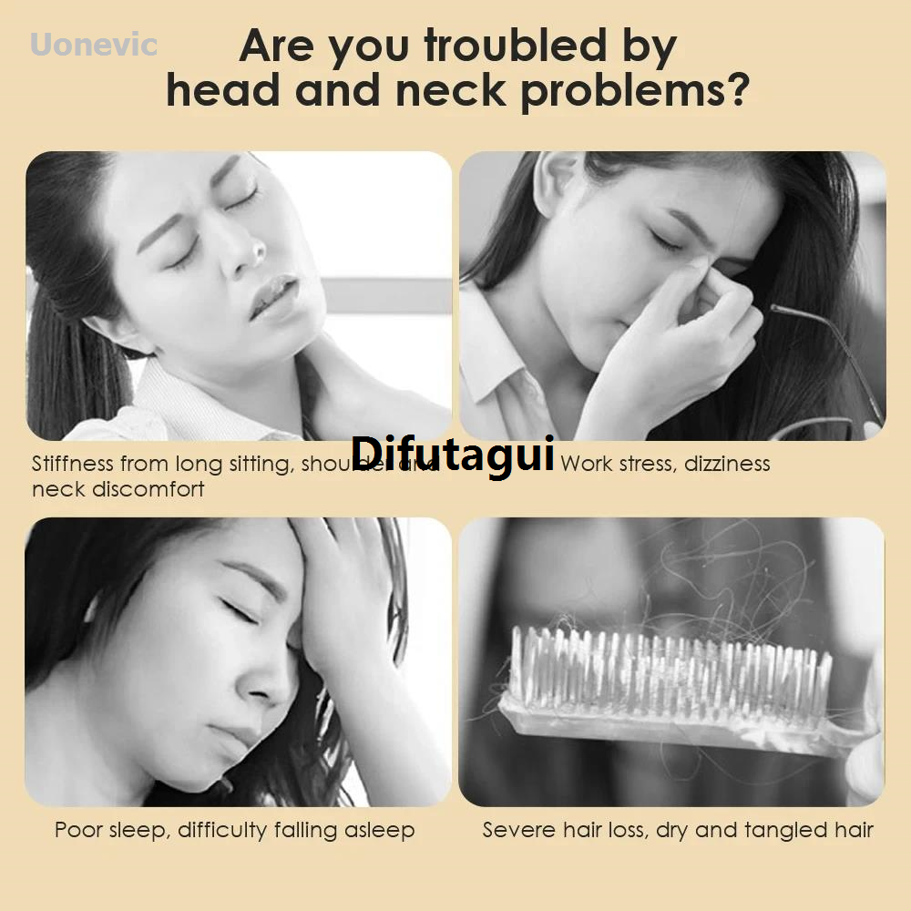 Difutagui Massage brush tool with comb head, body guasha for blood circulation, part massager Profesional Fifty percent discount to promote and prevent static electricity with 6-claw wooden meridian massager.