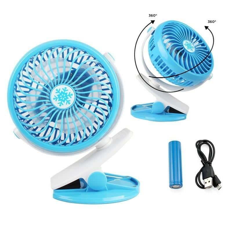 Portable High Speed USB Port Cooling Small Mini Clip Desk Fan 4” HJ-5019