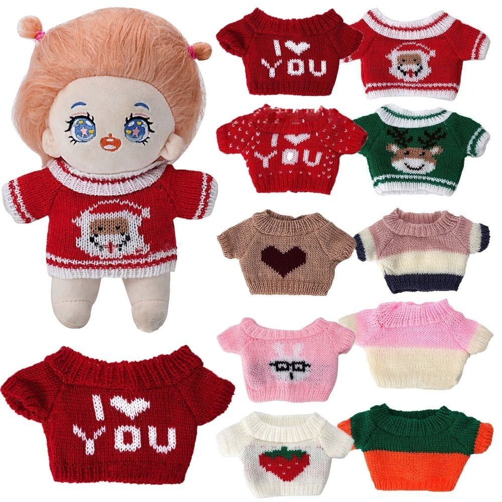 New Fashion Doll Sweaters Winter Multistyles Knitted Coat Baby Kids Clothes for 20cm Cotton Doll/for Idol Dolls