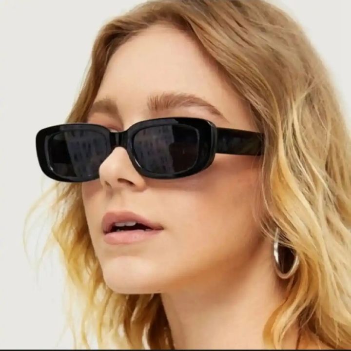 Rectangle Square Black Sunglasses For Women