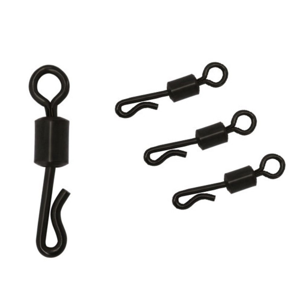 25pcs New Stainless Steel Copper Q-Shaped Bearing Swivel Black Quick Change Quick Change Swivels Q-Shaped Fishing Tackle Fishing