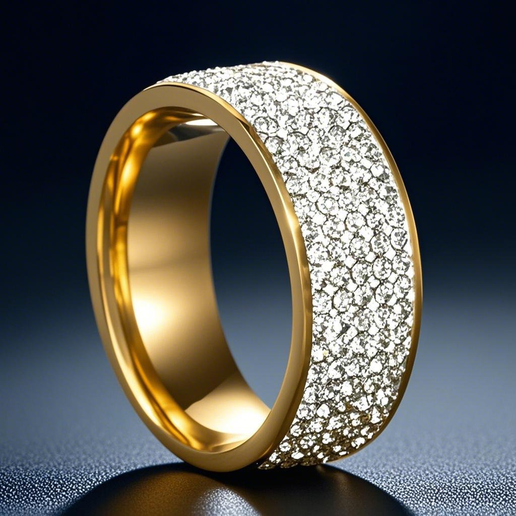 【New Arrivals】Stainless Steel Ring Female Niche Senior Girl's Color-free Ins Style Diamond Full Diamond Titanium Steel Jewelry Bracelet