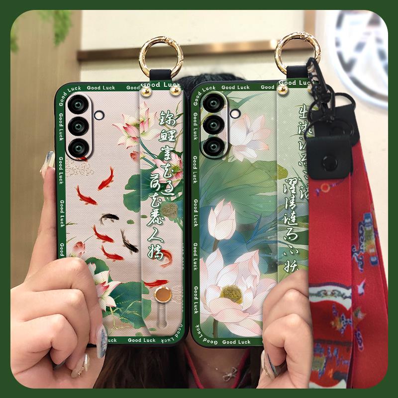 fashion Lanyard Phone Case For Samsung Galaxy A13 5G/A04S/Wide6/SM-A136 Soft case Durable protective Anti-dust ring
