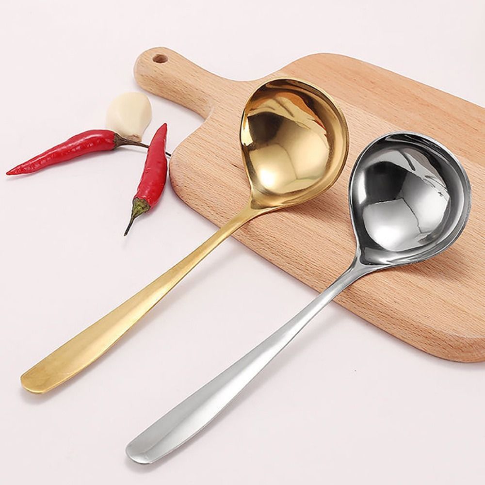 High Quality Stainless Steel Soup Spoons Thickening Kitchen Accessories Stirring Spoons Long Handle Gadgets Household