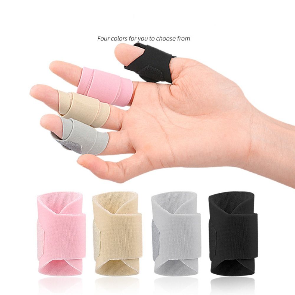 5PCS High Quality Lycra Cloth Finger Splint Black Grey Beige Pink Adjustable Index Finger Support Finger Support Brace Sports Safety