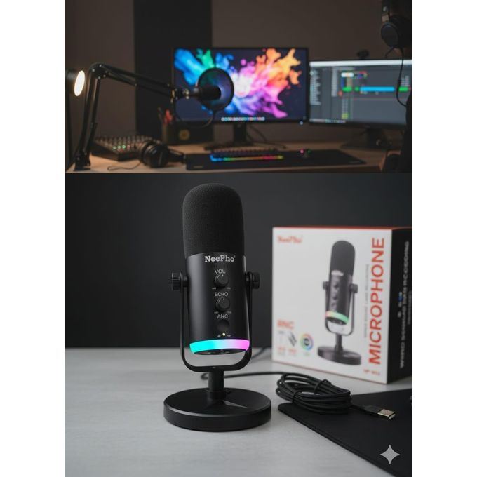 MixMart Neepho NP-M03 Wireless Lavalier Microphone Dual Noise Reduction Clip-On Mic for Smartphone Camera Laptop & Live Streaming