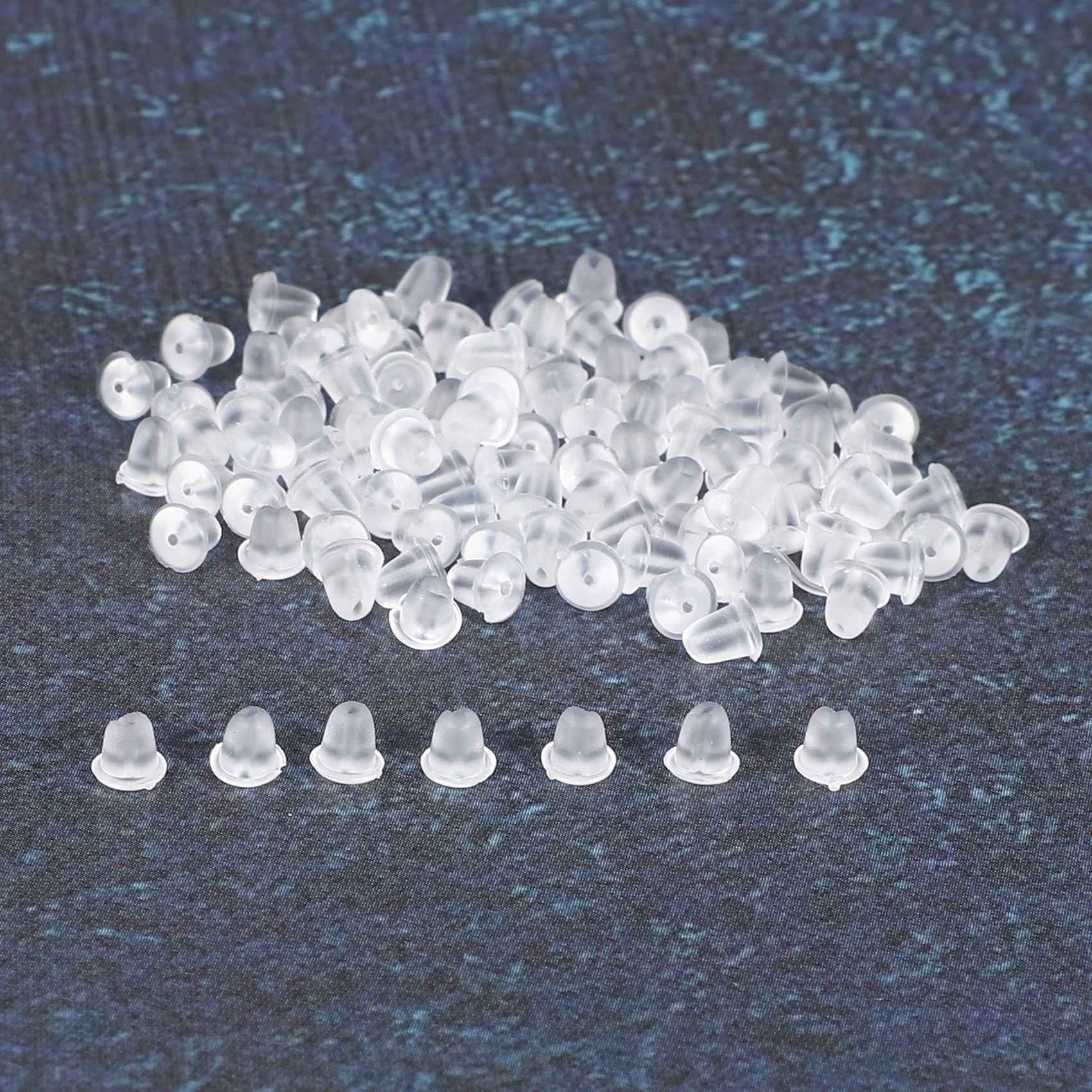 Clear Rubber Earring Stopper. Set OF 50 Pairs. DIY Jewelry Making
