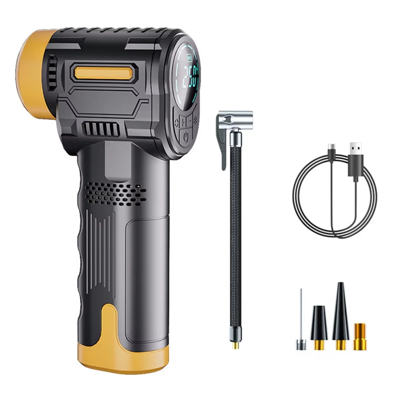 Portable Electric Car Tire Inflator Handheld Wireless Air Pump for Car Tires with Auto Stop LED Light