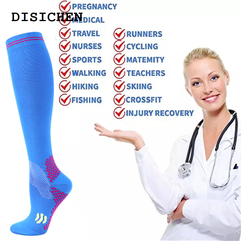 DISICHEN Fashion 2023 High New Compression Socks Stockings Men Women Sports Socks For Marathon Cycling Football Varicose Veins Meias