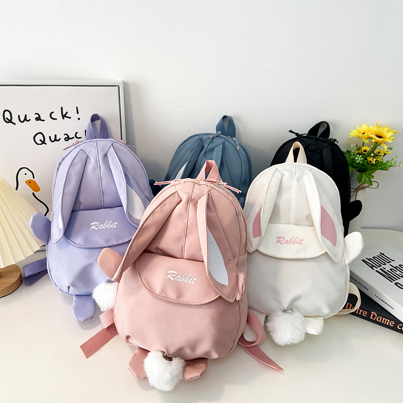 New Cartoon Cute Children Backpack Primary School Student Schoolbag Kindergarten 3-6 Korean-Style Children's Lightweight Rabbit