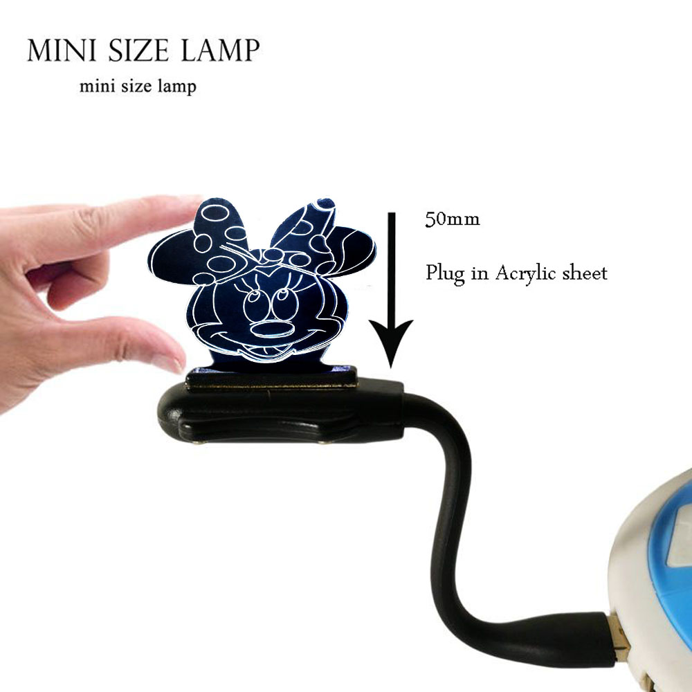 NEW 【Innovative design】Drop Shipping 3D Lighting Minnie Mickey Mouse Table Desk Lamp 7 Colorful Changing Party Room Decorative Baby Sleeping Bedside