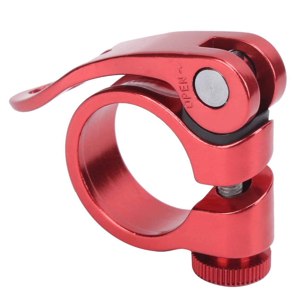 Durable 28.6mm Bicycle Seat Tube Clamp Aluminum Alloy Easy Installation Seat post Clamp Bike Seat Post Clamp for 25.4mm Seat Tube Bicycle Accessory
