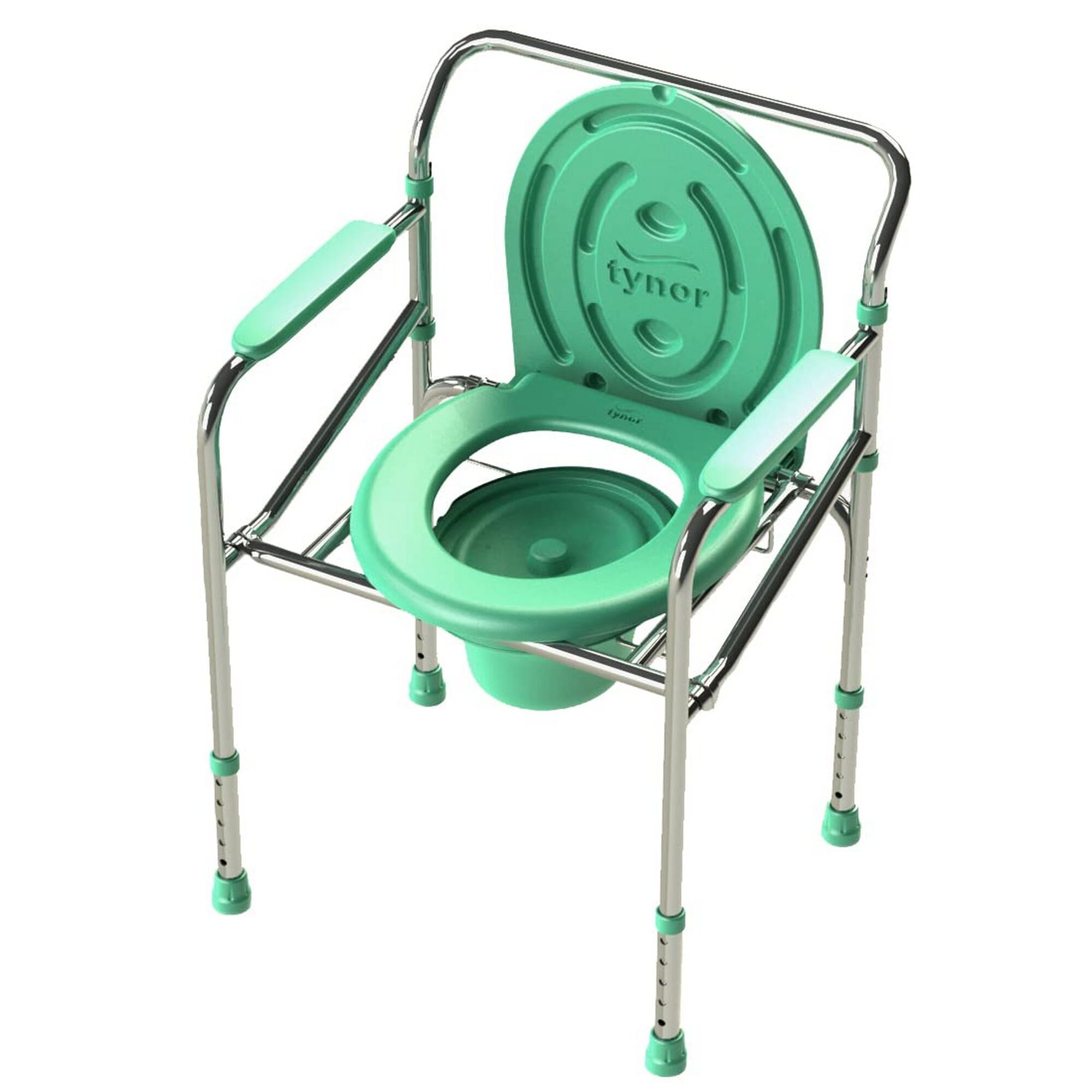 Tynor Commode Chair With Backrest And Armrest