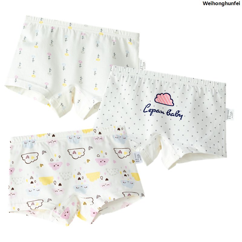 Weihonghunfei2025 2-14 Years Purple Rabbit Boxer Underwear for Girls Cotton Panties Kids Clothes for 4 5 6 7 8 9 10 11 12 13 14 Years Old 2090