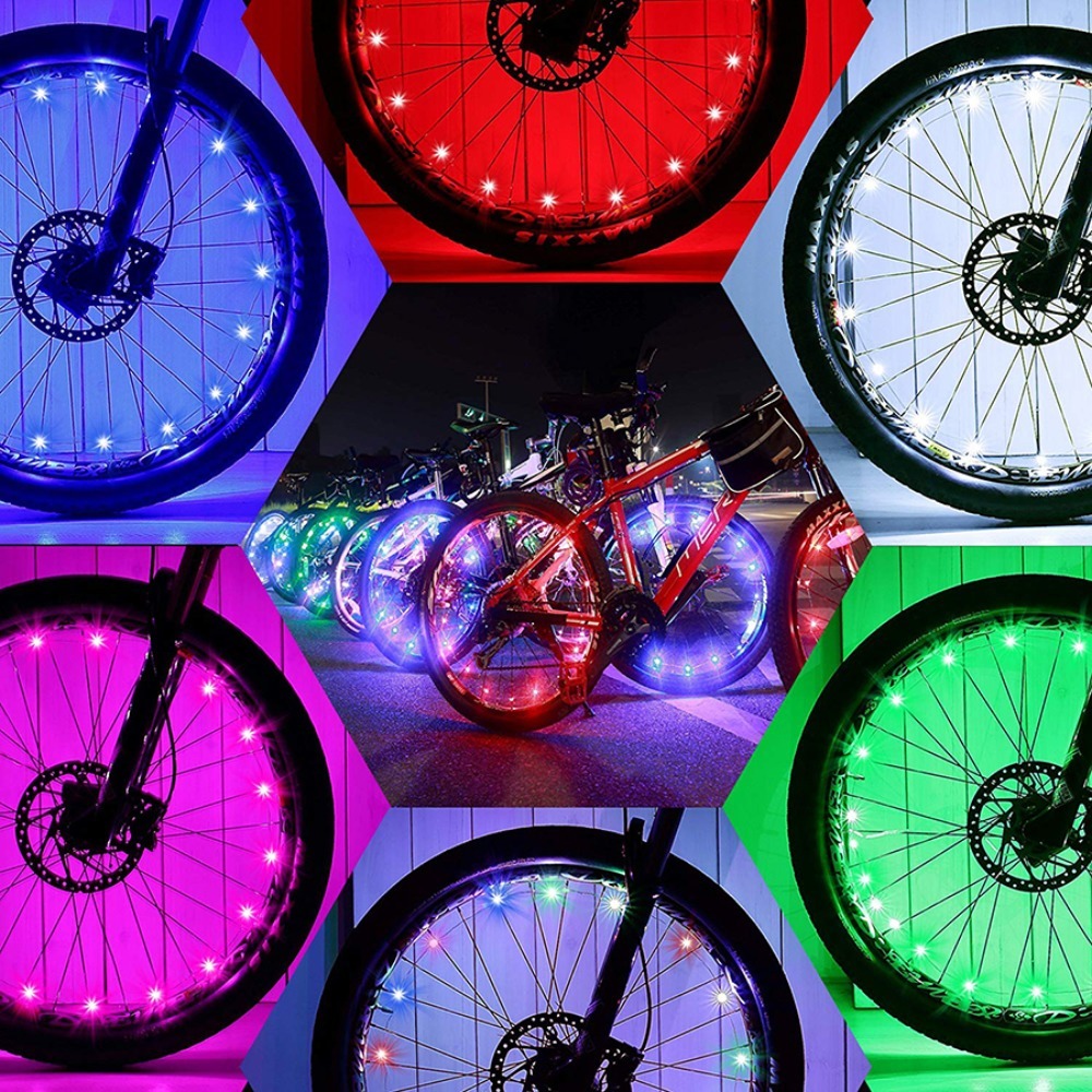 Outdoor Equipment Mountain Bike Spoke Wheel Lamp Bicycle lights Bike Wheel String 20 LED