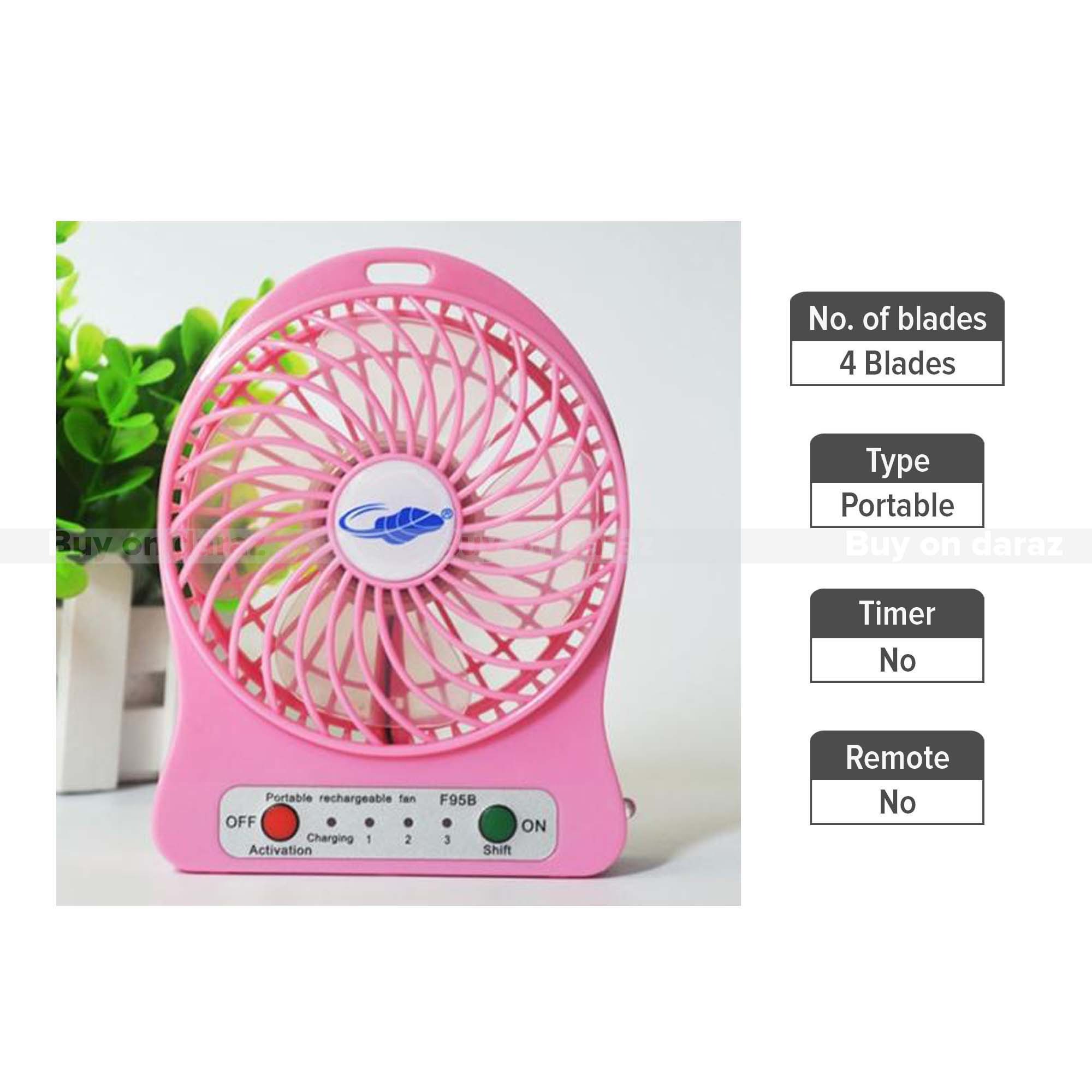 Mini Fan Rechargeable 3 Mode Portable USB