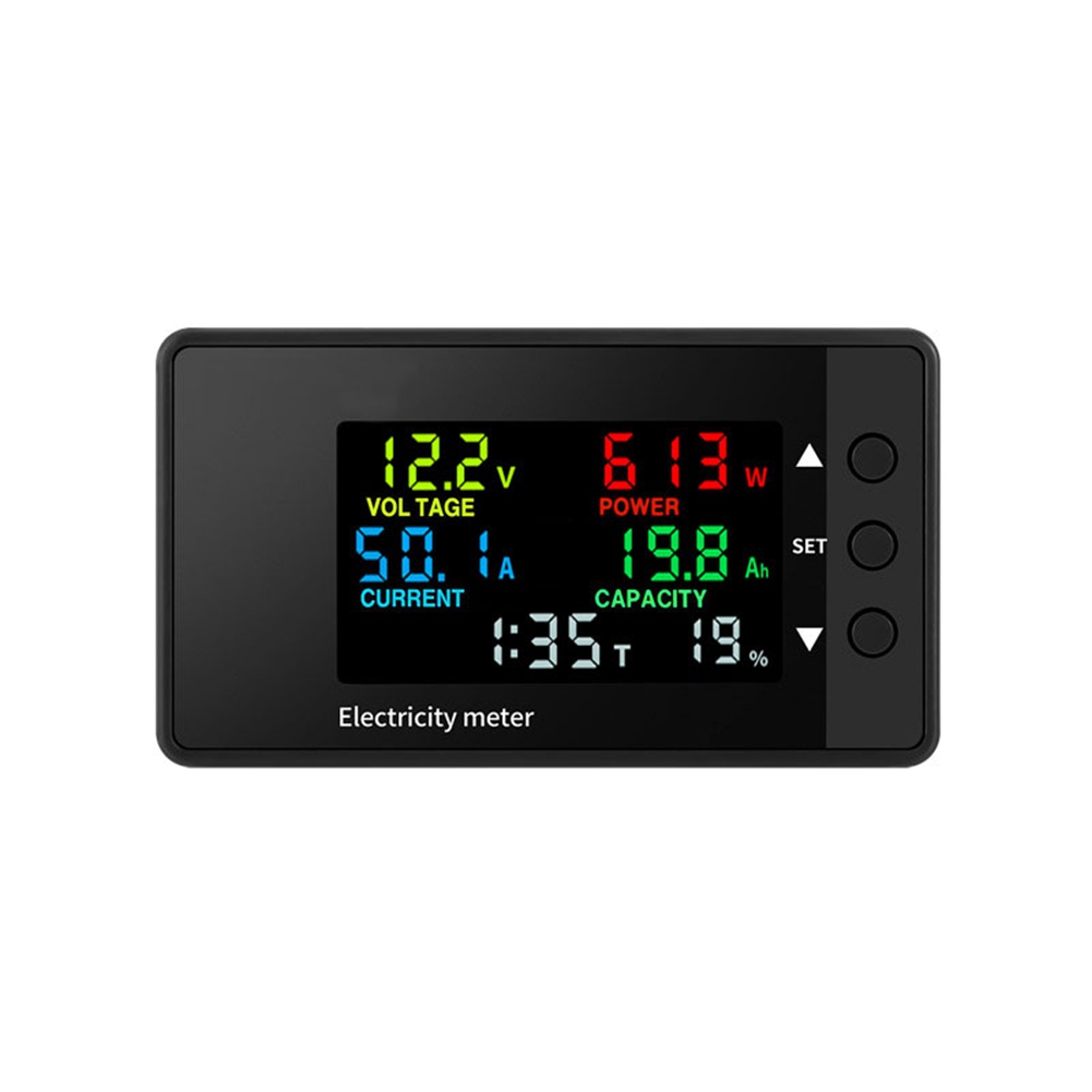 JAERBEE 6-In-1 Voltmeter Ammeter DC 7.5-100V Wattmeter LED Digital Electric Meter Multifunctional Voltage Current Meter 0-20A