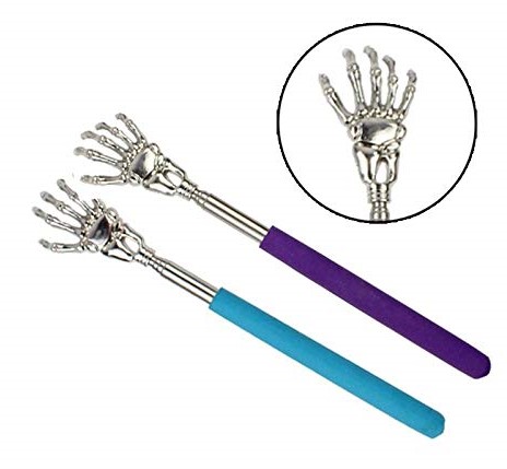 Itching Stick Back Massager Back Scratcher, Extendable Extra Long Massage Tools,Stainless Steel Heavy Duty Curved Back Itching Scratcher