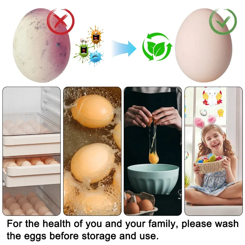 2pcs Fruit Cleaning Tools 2.24 inch Silicone Egg Brushes Flexible Easy to Use Large Egg Cleaner Washable Chicken Shape Eggs Scrubber Vegetable