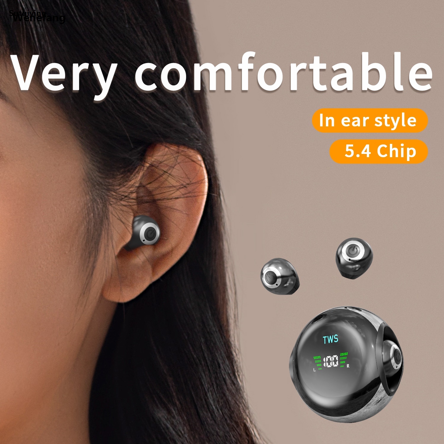 Wenefang Sutuiying Wireless Bluetooth Earphones HiFI In Ear Stereo Microphone Fifty Bargain price percent discount Touch Waterproof TWS Noise Cancelling Gaming Earphones