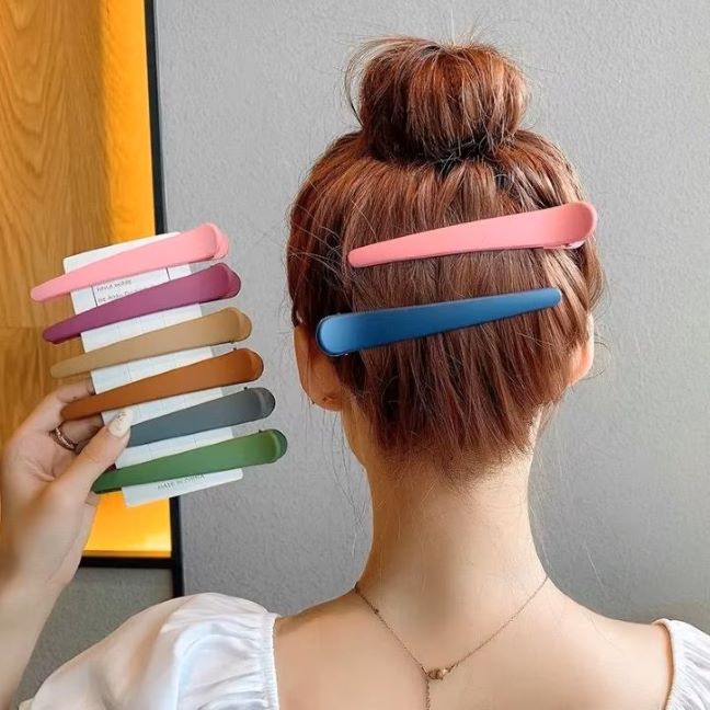 Women Duckbill Clip Professional Hairdressing Salon Hairpin Plastic DIY Hair Care Hair Clamps Styling Tool Random Color