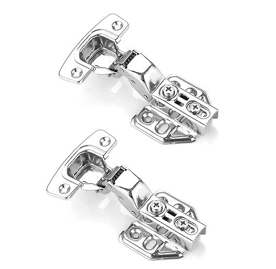 Auto Hinges/Auto Kabja Stainless steel for Cabinet/Cupboards hinges, Clip-on Soft Closing, hydraulic Auto hinges (Code:- Auto Hing 2D Hydraulic SS, 8% Degree, Finish- SS, Pack of 1 Pair of 2 PCS )