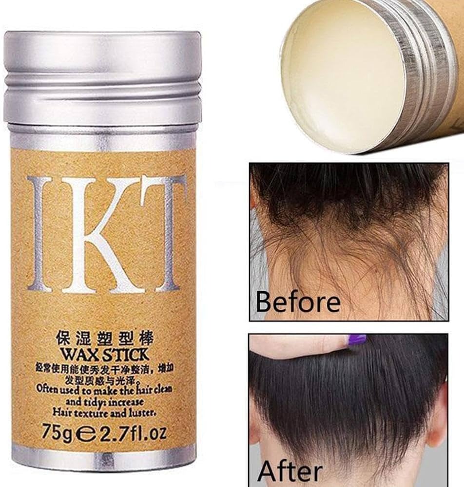 Hair Wax Stick for Flawless Hair Gel Stick Non-greasy Styling Cream for Frizz Hair (75g)