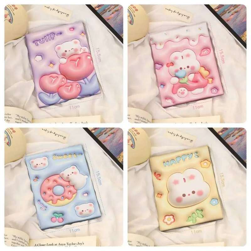 Cartoon Cute Portable Double Sided Stereo Folding Vanity Girl Heart Ruffle Design Mirror Makeup Skincare