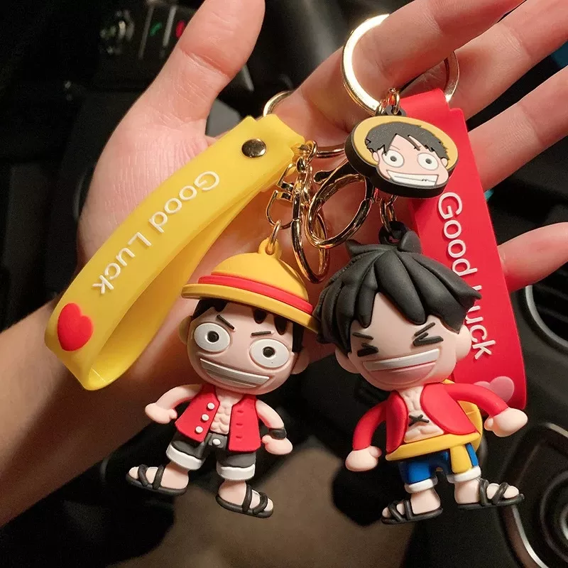 Anx Cute Anime Luffy One Piece Keyring /Keychains/Cute/Anime Merchandise/