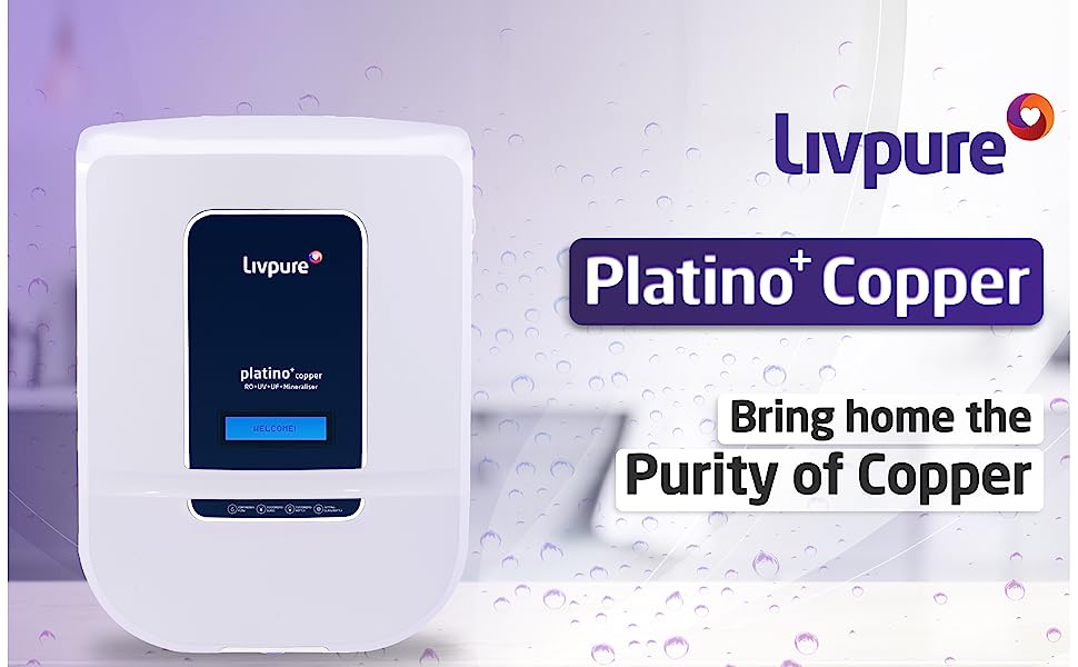 Livpure Platino + Copper (RO+UV +UF + Mineraliliser) Water Purifier