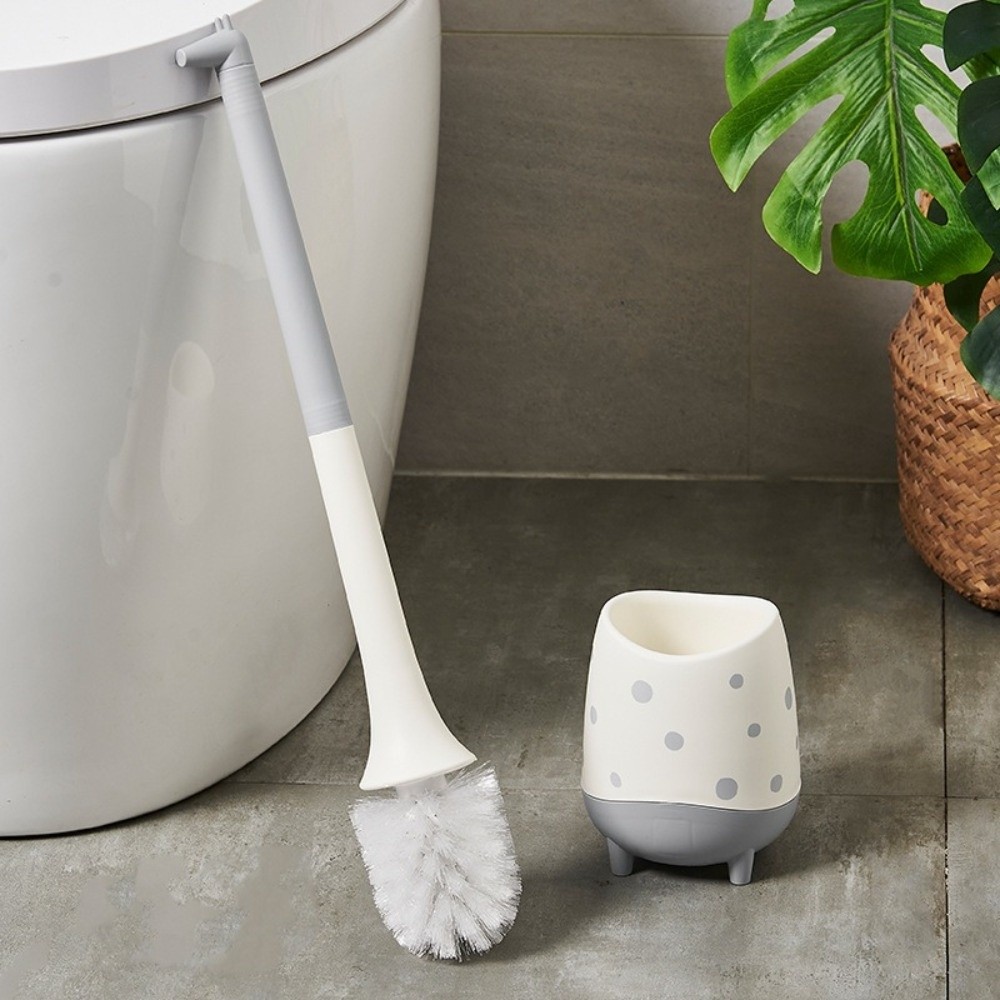 Hygienic Brush Cartoon Toilet Brush Giraffe Shape Plastic Long Handle Brush Removable Dense Bristle Head Toilet Plunger Hotel