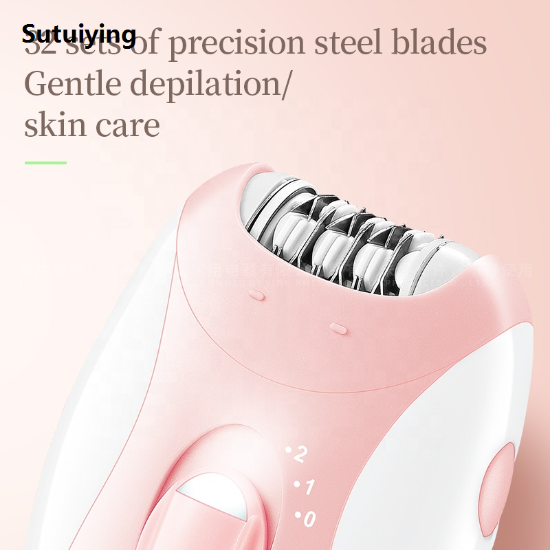 Sutuiying Kemei Epilator Man Women Electric Lady Body Hair Remover Removal Hot Selling Shaver Leg Armpit Face Hair Depilatory Rechargeable 2 Speeds
