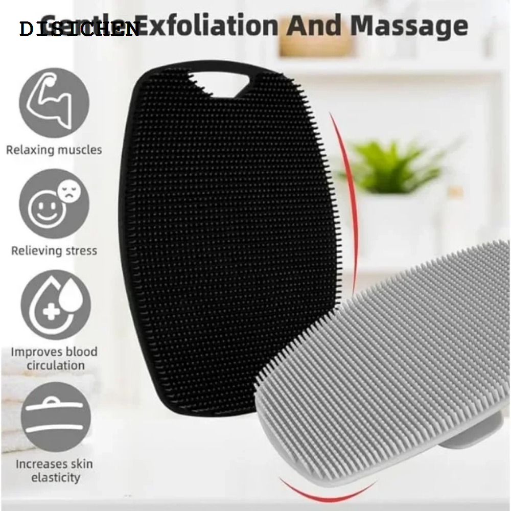 DISICHEN New 1pc Soft Silicone Exfoliating Brush Cleanser Body Cleansing Scrubber Shower Gentle Massage Bath Brush For Men