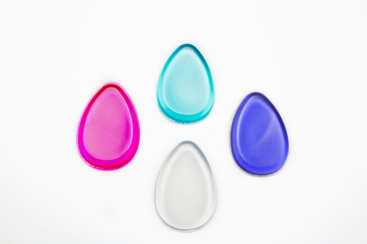 Pure Veg 1 Piece Silicone Makeup Sponge, Washable Gel Foundation Makeup blender and Puff, Silicone Blender Makep Sponge Applicator for foundation cream contour or concealer (Cool Ice Face Cool and Charm)
