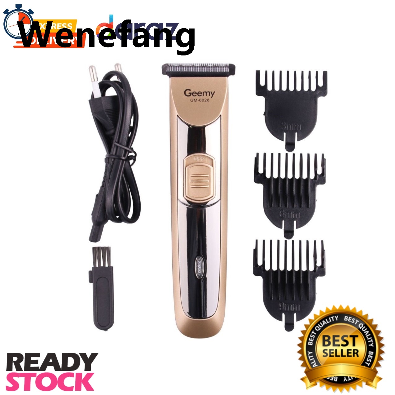 Wenefang Geemy Rechargeable Hair Beard Hot Selling Trimmer Shaver Set GM 6028