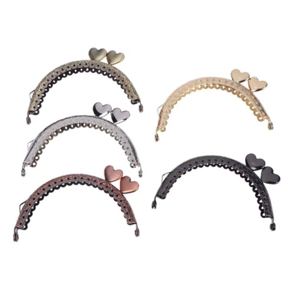 Mini Metal Purse Frame Kiss Clasp Vintage DIY Handmade Purse Clasp Frame Bag Hardware 8.5cm Bag Clasps Sewing Brackets Bag Accessories