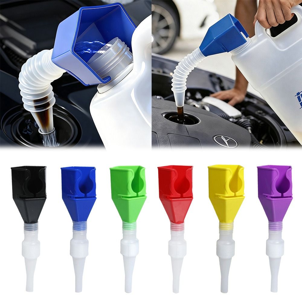Durable Foldable Car Refueling Funnel Scalable Portable Oil Funnel Multifunctional Oil Change Funnel