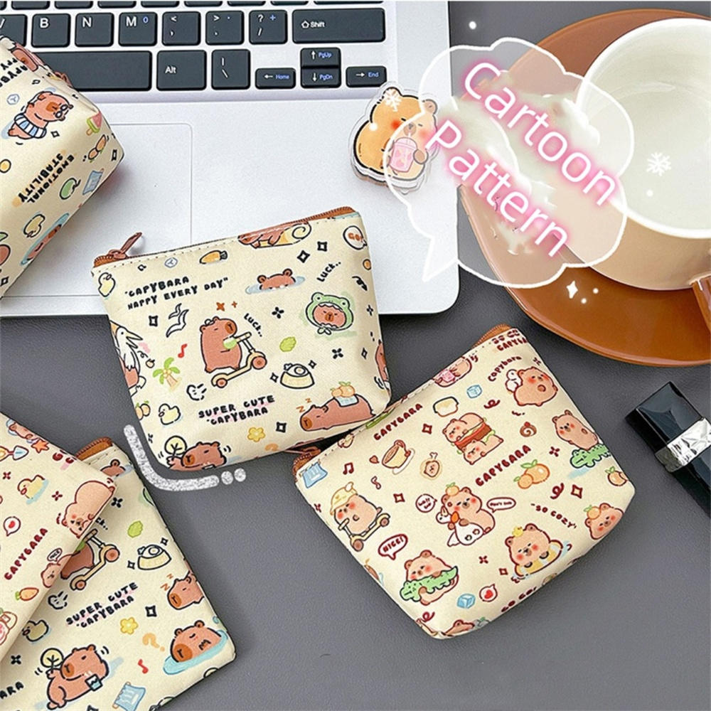 Cartoon Pattern Coin Purse Cute Design Lightweight Portable Mini Wallet Waterproof Storage Bag for Casual Use Travel Accessory