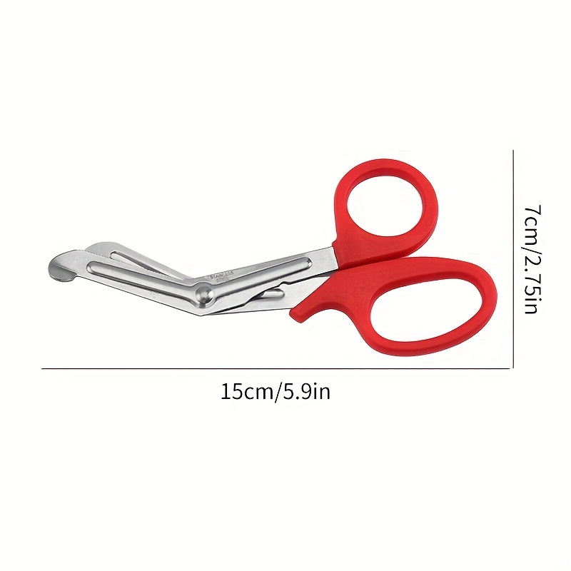 HOT 1pc Household Stainless Steel Multifunctional Gauze Scissors, Elbow Bandage Scissors, Portable Outdoor Accessories Gadgets
