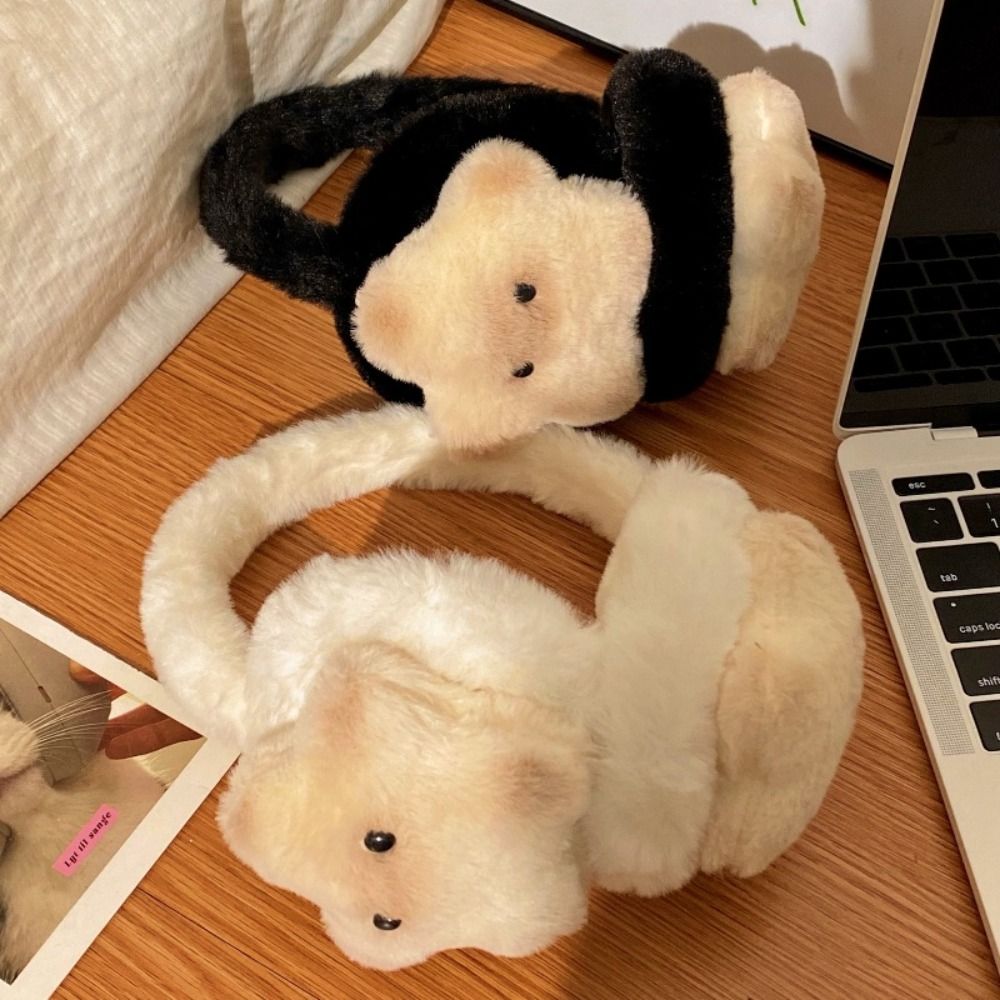 Fashion Cute Star Design Warm Ear Muffs Thickened Plush Cartoon Pattern Cat Earmuffs Cat Shaped Ear Protection Accessories Outdoors